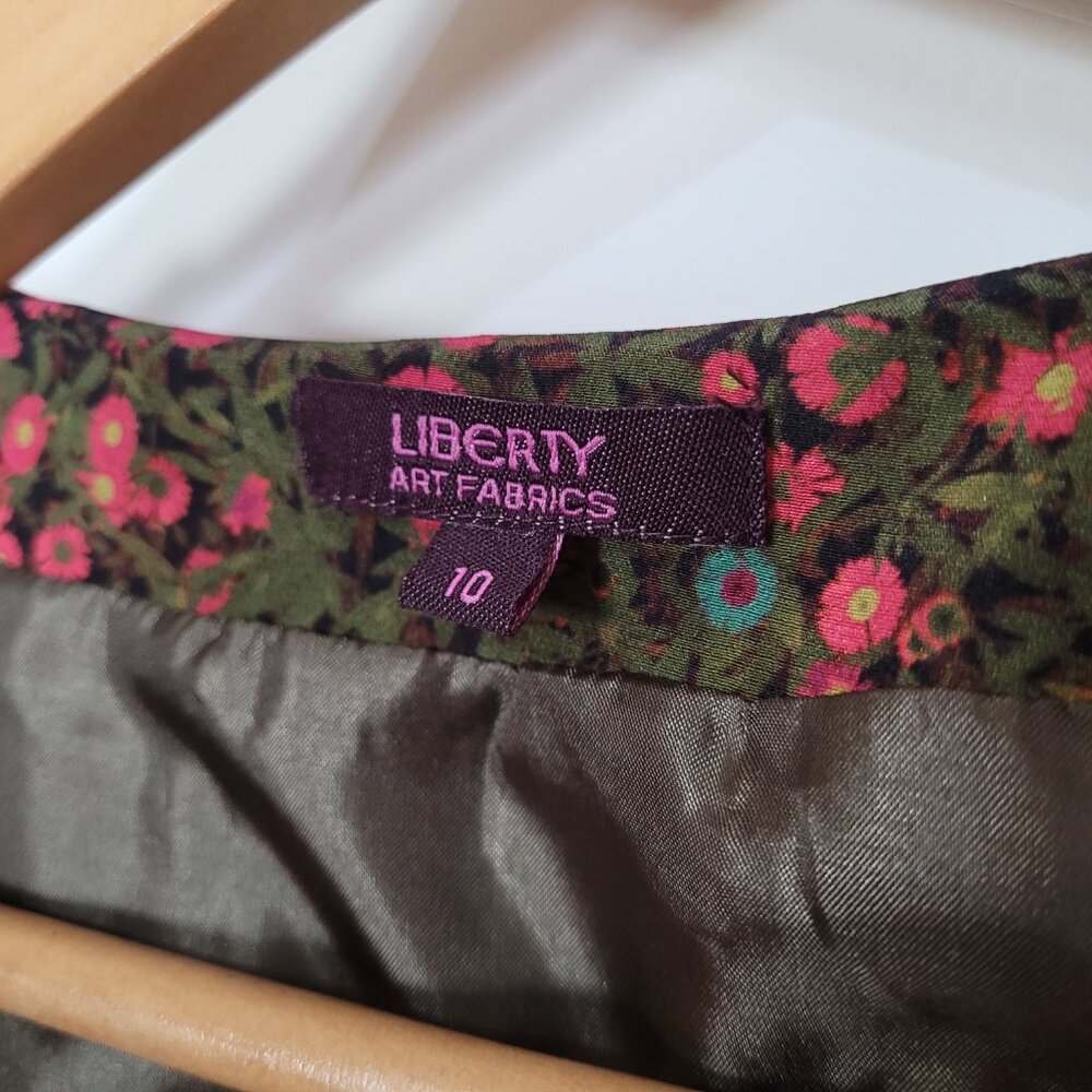 Liberty of London Floral Silk Wrap Dress - Picture 4 of 12
